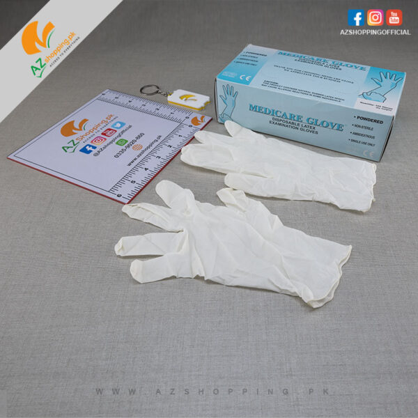 Medicare White Disposable Latex examination & Surgical Hand Gloves Box (Quantity: 150) - Nitrile-Pro – Non-Sterile, Powder Free, Latex Free