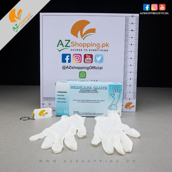 Medicare White Disposable Latex examination & Surgical Hand Gloves Box (Quantity: 150) - Nitrile-Pro – Non-Sterile, Powder Free, Latex Free