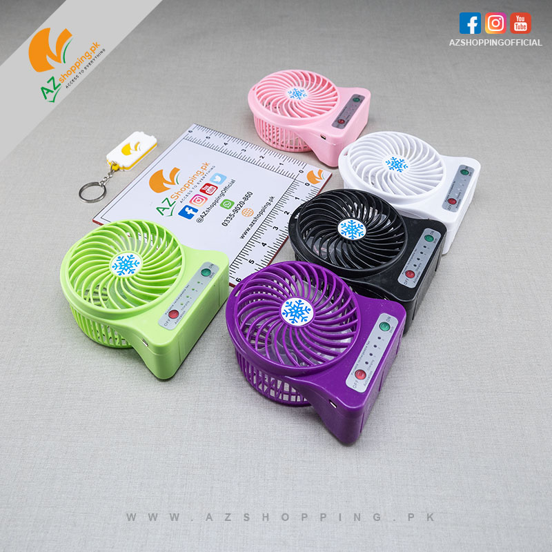 Portable Rechargeable Electric Mini Fan with 3 Speed Options