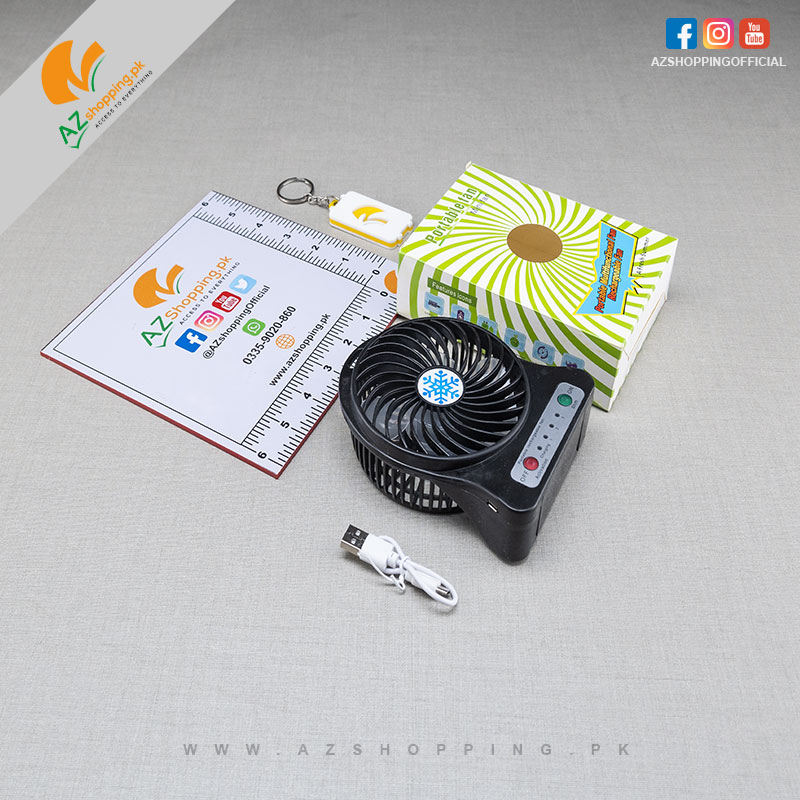 Portable Rechargeable Electric Mini Fan with 3 Speed Options