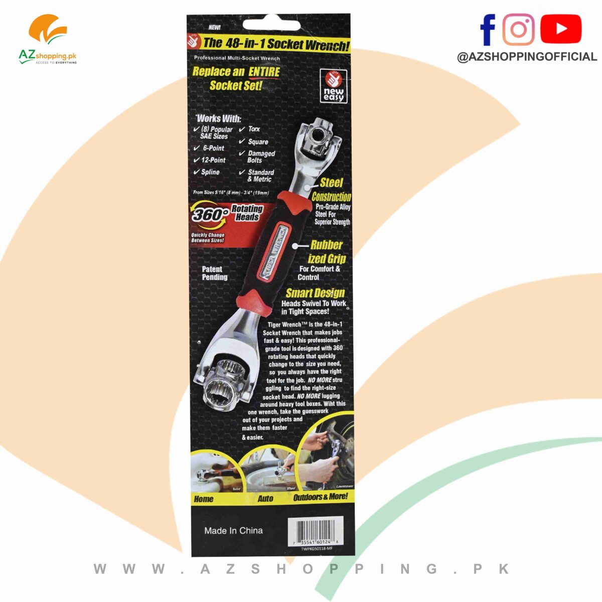 The Wrench 48 in 1 Socket Wrench - Multifunction Wrench Tool with 360 Degree Rotating Head