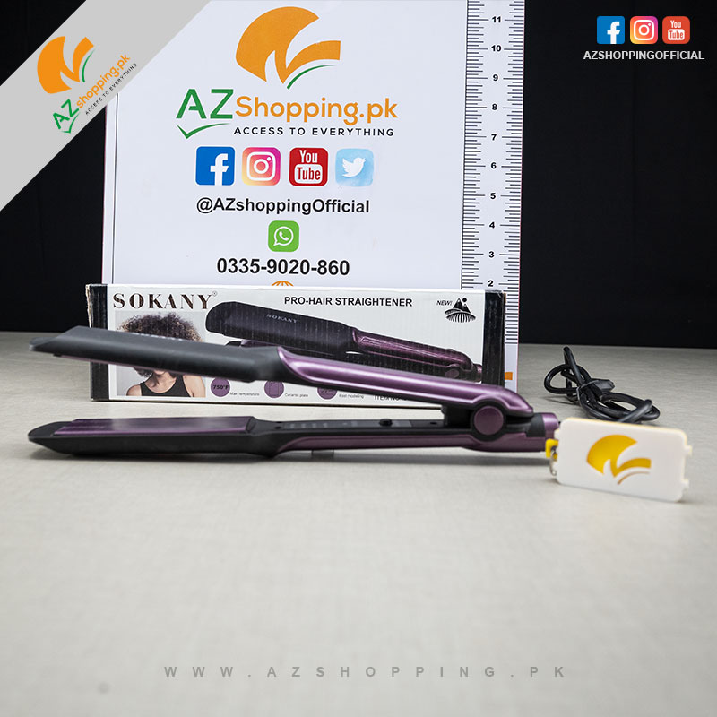 Sokany - Pro-Hair Straightener – 12 Inches in Length - Model: Sy-3505