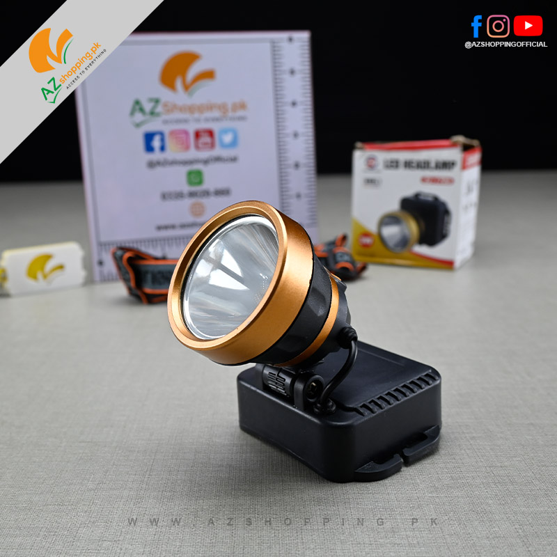 LED Head Lamp with 90° Degree Lighting angle adjustment For Fishing, Hunting, Camping, Cycling, Forearm Equipment – Model ZJ-1706 3W