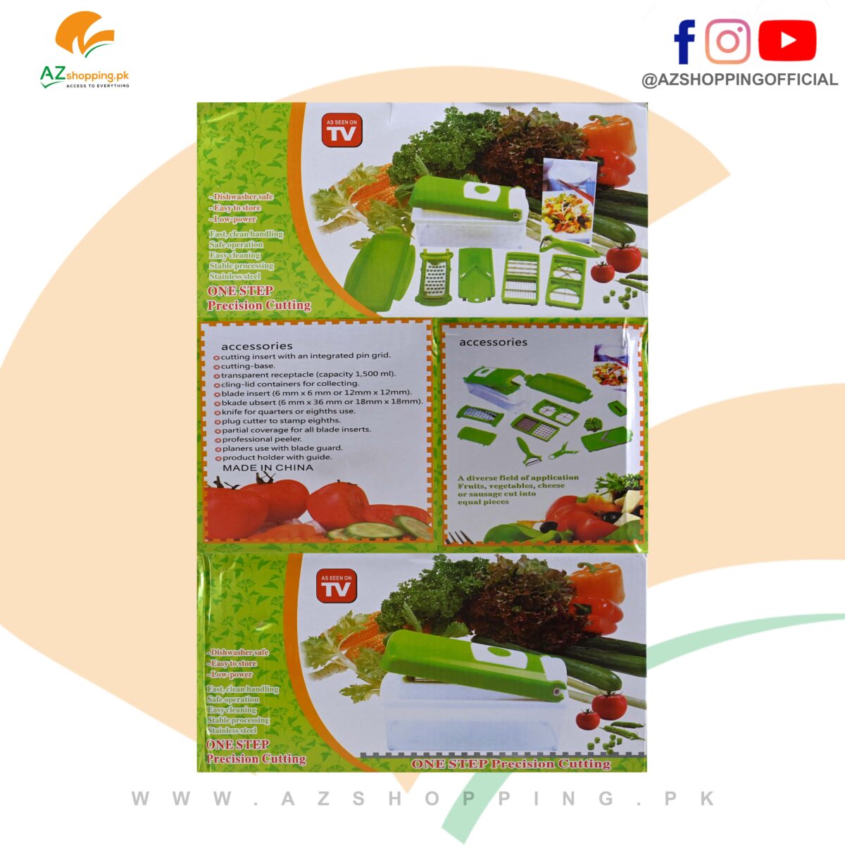 12 in 1 one Step precision Cutting Machine – Fruits, Vegetables, Cheese, Sausage Peeler & Cutter into equal pieces