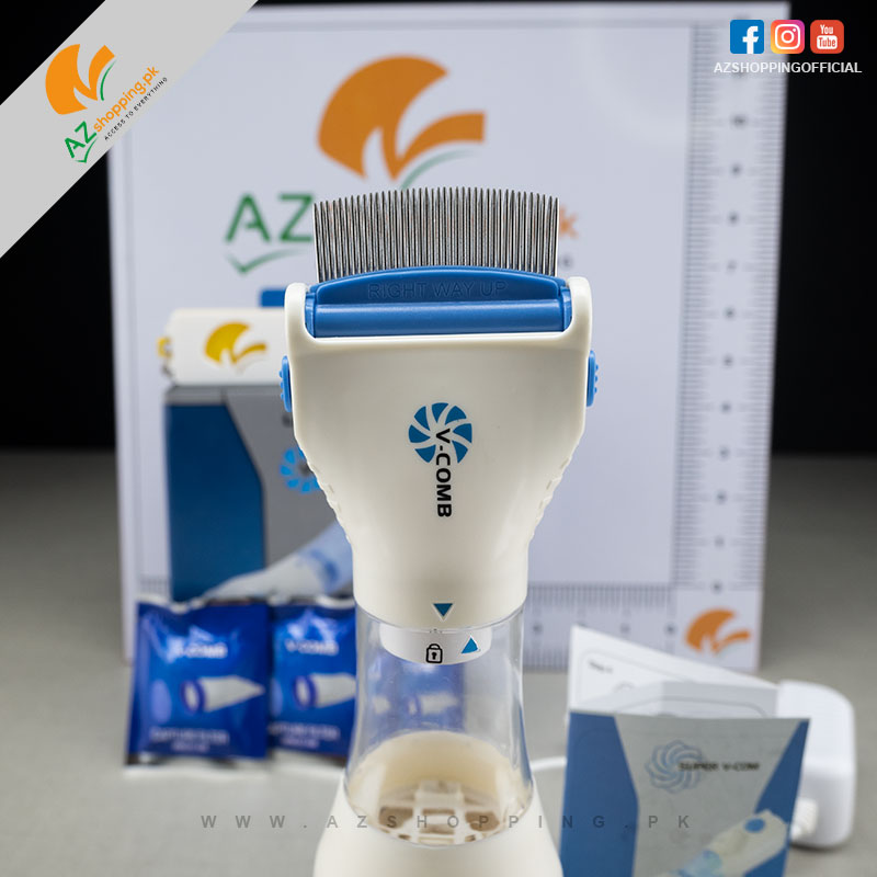 V-Comb Electrical Head Anti Lice Removal Comb/Vacuum/Eliminate Machine - Chemical-Free Head Lice Solution