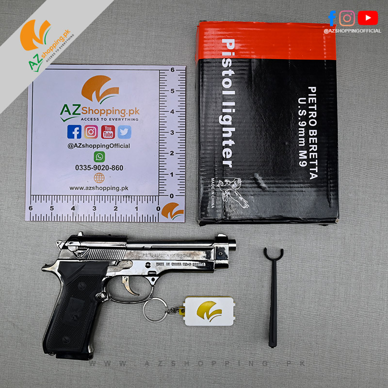 Pistol Lighter – Pietro Beretta U.S 9mm M9 Gun Shape Kitchen Lighter