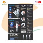 Daling – 3 in 1 Grooming Kit Electric Hair Clipper, Razor (Shaver), Nose Trimmer Stainless Steel Outer Foil – Model: DL-9049