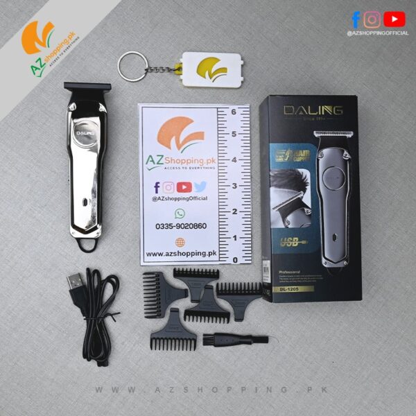 Daling – Professional Electric Hair Clipper, Trimmer, Groomer & Shaver Machine with Carbon Steel Cutter, 0mm – Model: DL-1205