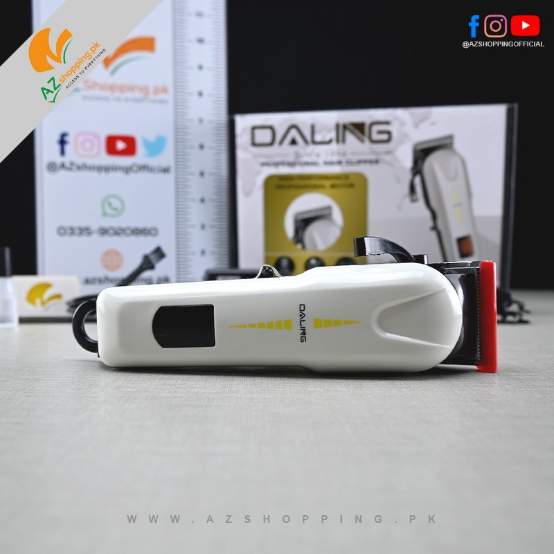 Daling – Professional Electric Hair Clipper, Trimmer, Groomer & Shaver Machine with LCD Display, Stainless Steel Blade, Adjustable Taper Control Cutting Length – Model: DL-1165