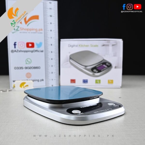 Stainless Steel Digital Kitchen Scale Maximum weight 10000g with Tare Function &  LCD Display, 4 Units: g, lb: oz, ml, fl. oz