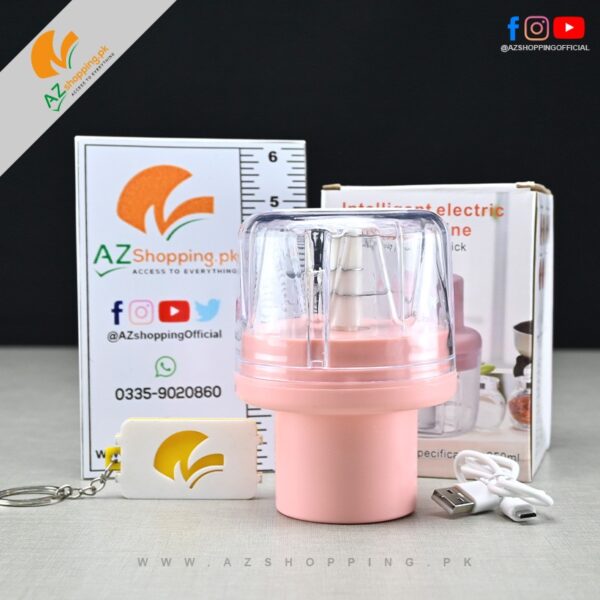 Wireless Portable Food Processor Intelligent Rechargeable Electric Garlic Machine Ginger Vegetable Crusher Cutter Food Blender Processor with Sharp Blade 250ml – Model: KB010