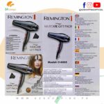 Remington Mini Portable Hair Dryer 5000W Performance with 2-Heat Speed Setting – Health Breeze Mode For All Hair Types – Model: D6005