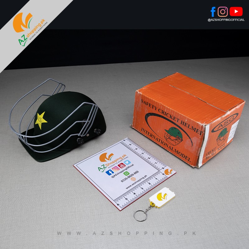 ASG Safety Cricket Helmet Shell Head Guard Hard Ball Protection – International Pakistani Flag Model