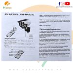 Solar Street LED Monitoring wall Lamp Light with Remote Control Option, Built-in Solar Rechargeable Battery Zero Electricity Charges, Human Induction, Adjustable Bracket Angle, Intelligent Lighting Control, Waterproof – Model: CL-63B