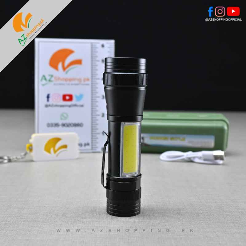 Power Style Zoomable Torch Flashlight – 4 in 1 adjustable Light (Beam, Wide, Full-wide, SOS
