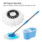 Royal – Spin Mop 360° Degree Rotation Push/Pull Micro Fiber Mop head with Long Handle & 2 Microfiber Mop Set, Basket, Rotating Handle, Drying set