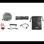 Boya – Universal Cardioid Shotgun Microphone – Compatible with Phones, Tablets, PC & Laptop, All video DSLR Cameras - Model: BY-MM1