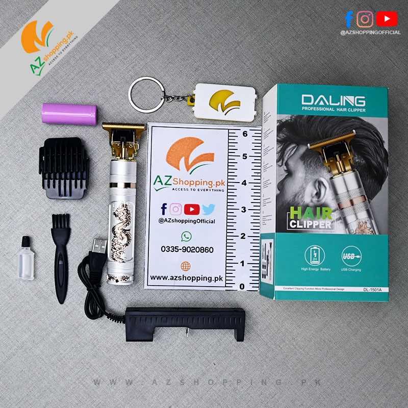 Daling Professional Stainless Steel Electric Hair Clipper, Trimmer, Shaver & Shaving Machine – Model: DL-1501A