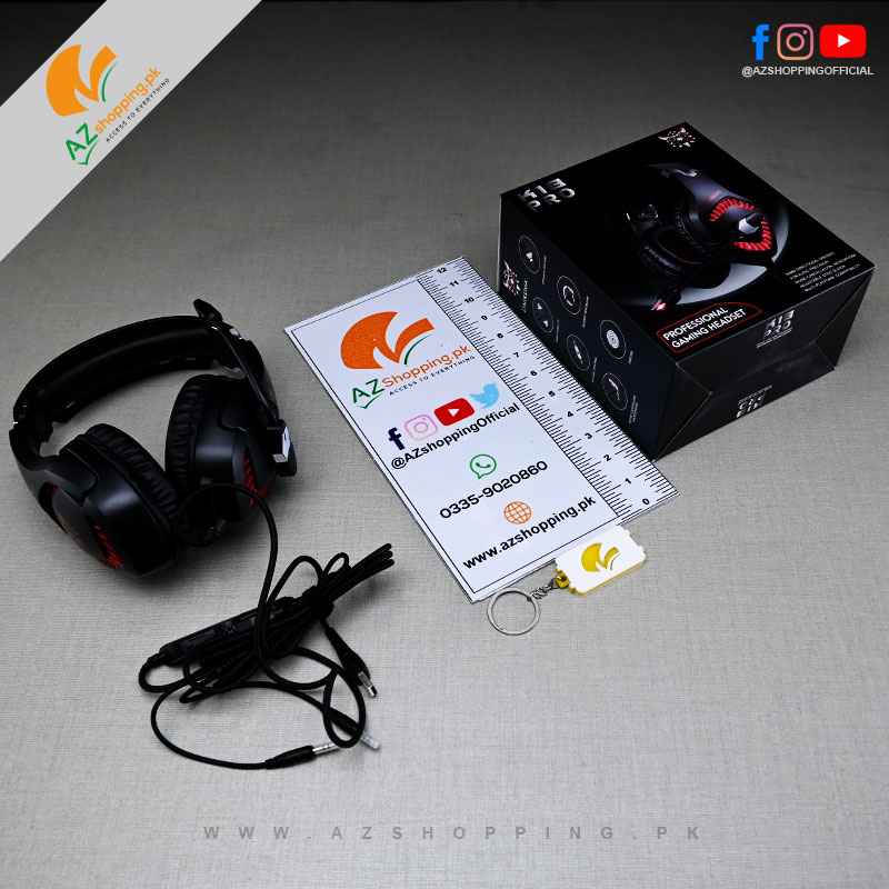 Onikuma – Professional Gaming Headset with Surround Sound & Mic for PC, Consoles, Mobile, Laptop – Model: K1B Pro