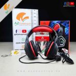 Hunterspider Pro Gaming Headset 4D Surrounded Stereo Sound USB+3.5mm 4Pin with Noise Canceling Mic & LED Light – Supports Mobiles, Tablets, Laptops, PS4, Xbox One – Model: V-1