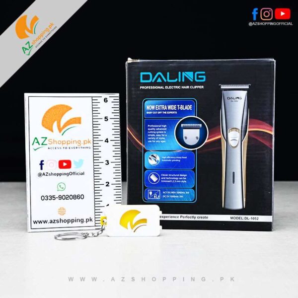 Daling – Professional Electric Hair Clipper, Trimmer, Groomer & Shaving Machine – Model: DL-1052