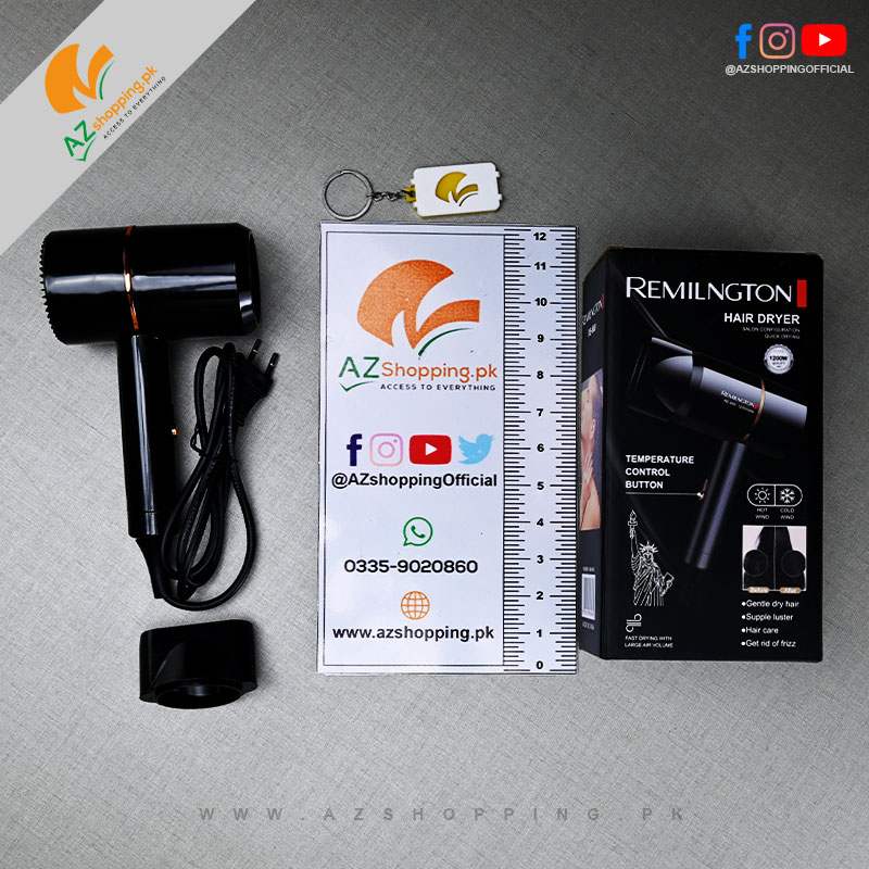 REMILNGTON – Hair Dryer with 1200W & 2-Heat Speed Setting (Fast Dry, Hot, Cold Wind Speed) – Model: RE-669