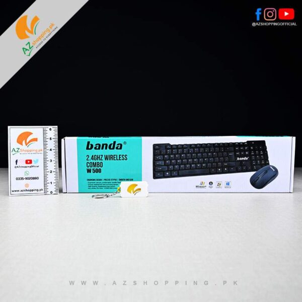 Banda – 2.4GHZ Wireless Keyboard & Mouse Combo - Model: W500