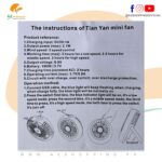 Tian Yan Exquisite Rechargeable Electric Mini Fan with Hidden Holder Support & 3 Wind Speeds Control for Home & office
