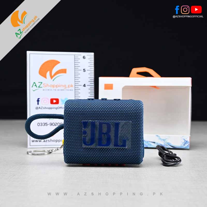 JBL Go3 Wireless Portable Bluetooth Speaker IPX7 Waterproof and Dustproof, 5 Hours of Playtime – Compatible with Mobile Phones, Tablets, PC & Laptop