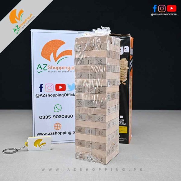 Jenga Number Wooden Stacking Tower Game for Kids & Adult