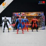 Pack of 5 Moveable Action Figures – Superman, Venom, Spiderman, Batman, Robin