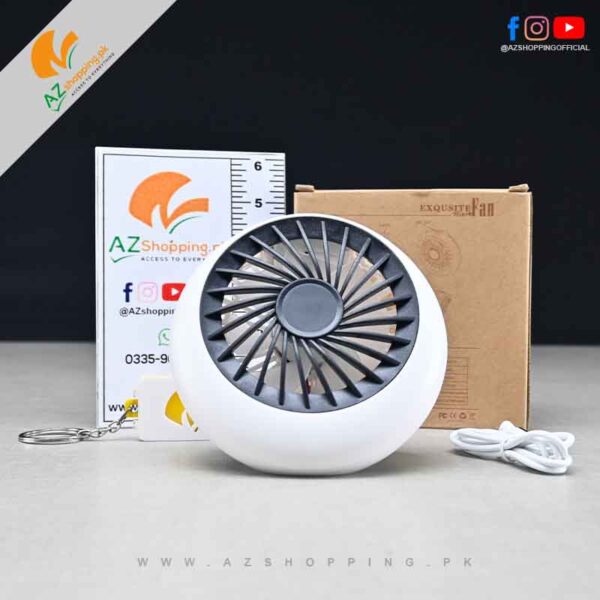 Tian Yan Exquisite Rechargeable Electric Mini Fan with Hidden Holder Support & 3 Wind Speeds Control for Home & office