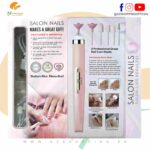 Salon Nails Rechargeable Finishing Touch Flawless Salon Nails Kit Full Manicure And Pedicure Tool – 5 Professional Grade Nail Care Heads (Grind & Smooth, Shape & file, Cuticle clean-up, Buff & Smooth)