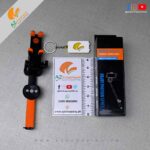 360° Degree Smart Rotation Selfie Stick Orange – Wireless, Bluetooth Remote Control - Wireless Panoramic Auto-Rotation, Detachable Bluetooth Remote Control Retractable Universal Mobile Phone for IOS & Android Phones