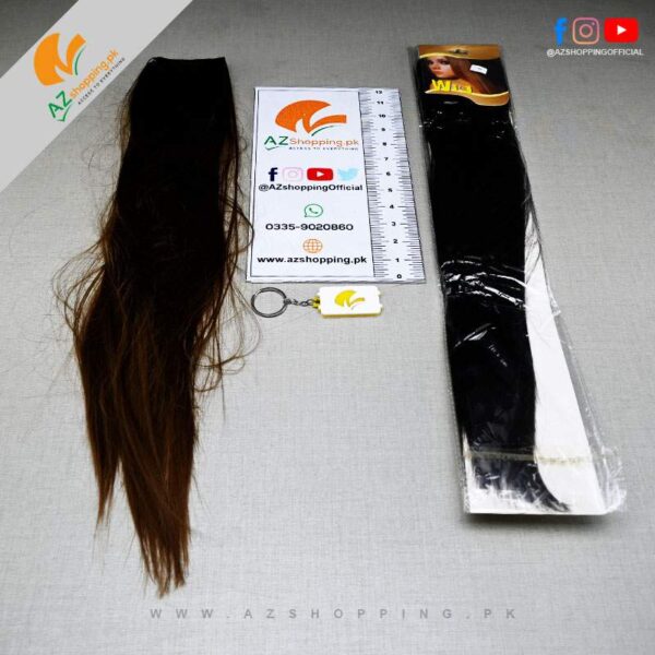 Female Hair wig Extension with invisible Wire Hair clippers, 21 Inches & 100% Natural