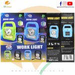 Hi Sheen Solar Work Light with Built-in Rechargeable Battery & 3 Lights Modes: (COB, LED, Tube) USB & Mobile phone charging – Model: HS-8012A