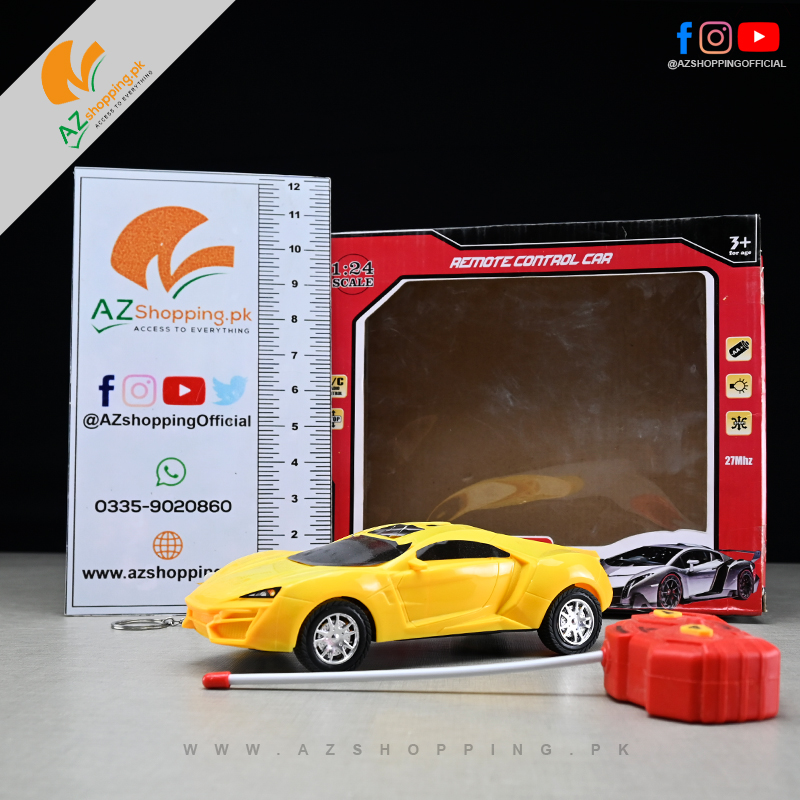 Remote Control RC Sports Car with Light & Sound 1:24 Scale for Kids 6+ Ages – Model: NO:6068-0
