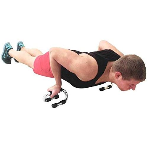 S-Shape Push Up Stands - Strong Chrome Steel Pushup Stands with Comfortable Foam Grip and Non-Slip Bars Sturdy and Less Wrist Strain Dip Stands
