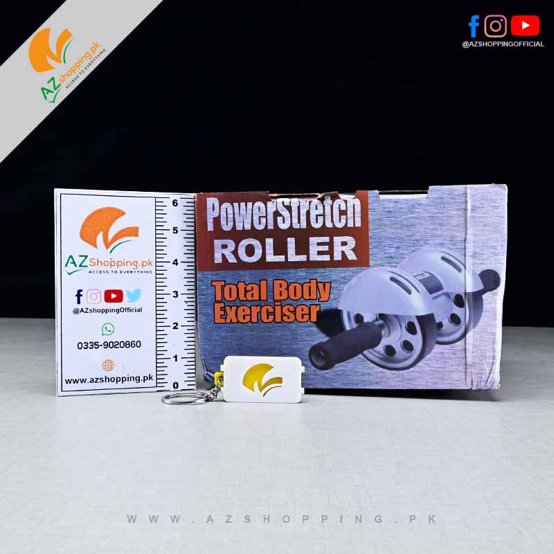 Power Stretch Roller – Double Wheel Abs Roller Abdominal Exerciser with Foam Mat Workout No Noise Fitness Equipment Tool
