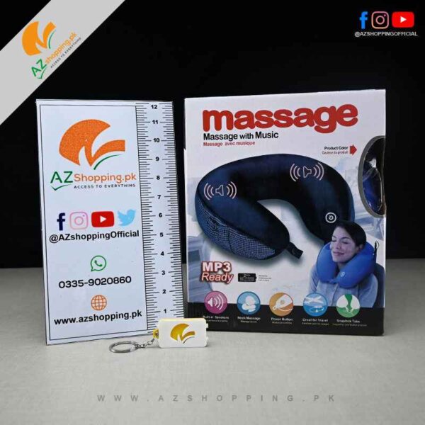Neck Massage U-Shaped Pillow Microbead Vibrating With Music Mp3 & Built-in Speakers