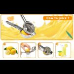 Stainless Steel Lemon Manual Squeezer Tool with Solid Metal Squeezer Bowl