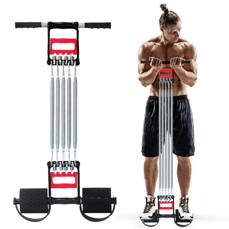 3 in 1 Steel Muscles 5 Springs – Multi Functional Exerciser – Chest Expander + Hand Gripper Puller Muscles + Pedal Resistance Bands