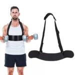 Weightlifting Arm Blaster Preacher Curl Bar for Biceps and Triceps Heavy Duty Biceps and Dumbbells Training Equipment with Neck Support, Thick Elbow Padding
