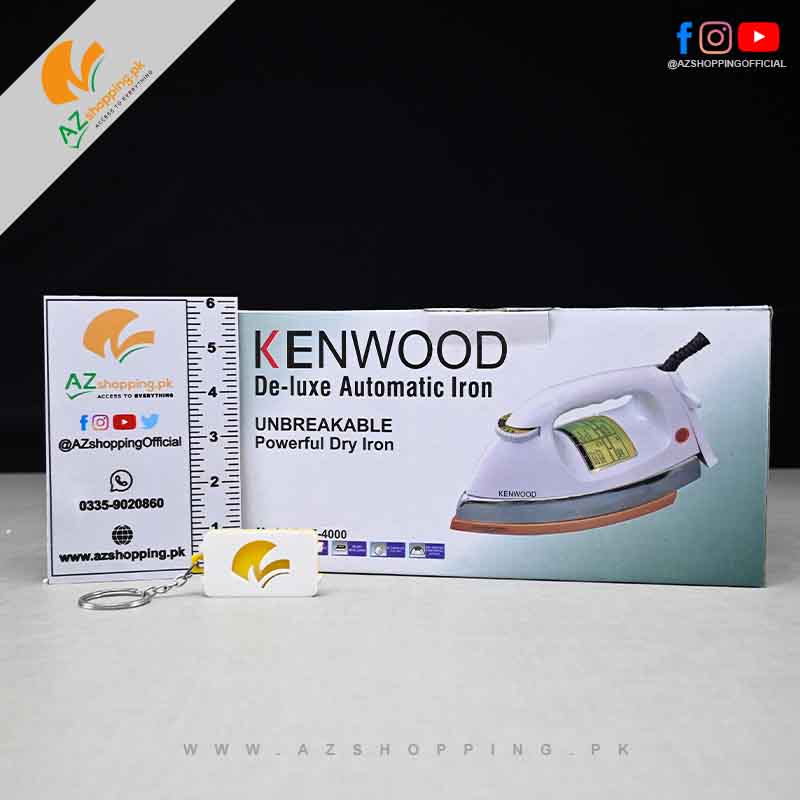 Kenwood – Deluxe Automatic Dry Iron with Non-Stick Coating Plate & 6-Temperature Setting, 1100W – Model: KE-4000