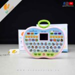 Early Educational Computer Toy Apple Shape Learning Pad with LED Screen Display Kids Learning ABCD, 123 & Words – Model: NO.2018