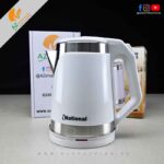 National – Electric Kettle Stainless Steel With 2000W Power & 2 Liter Capacity for Tea, Coffee, Water – Model: NK-04