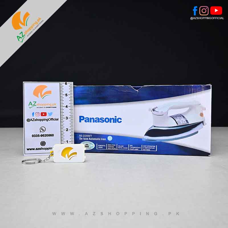 Panasonic – Deluxe Automatic Iron 1000W with Non-stick Coating Sole Plate & 6 Temperature Setting – Model: NI-22AWT