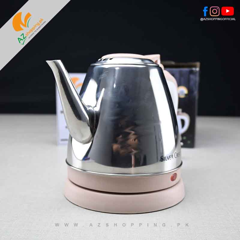 Silver Crest – Electric Kettle Stainless Steel with 1350W & 1.2L Capacity for Tea, Coffee, Water – Model: SK-6001