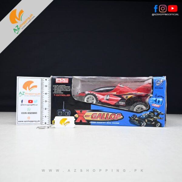 Remote Control X-Gallop Toy RC Car with 3D Lighting & Music – Model: NO.0-909