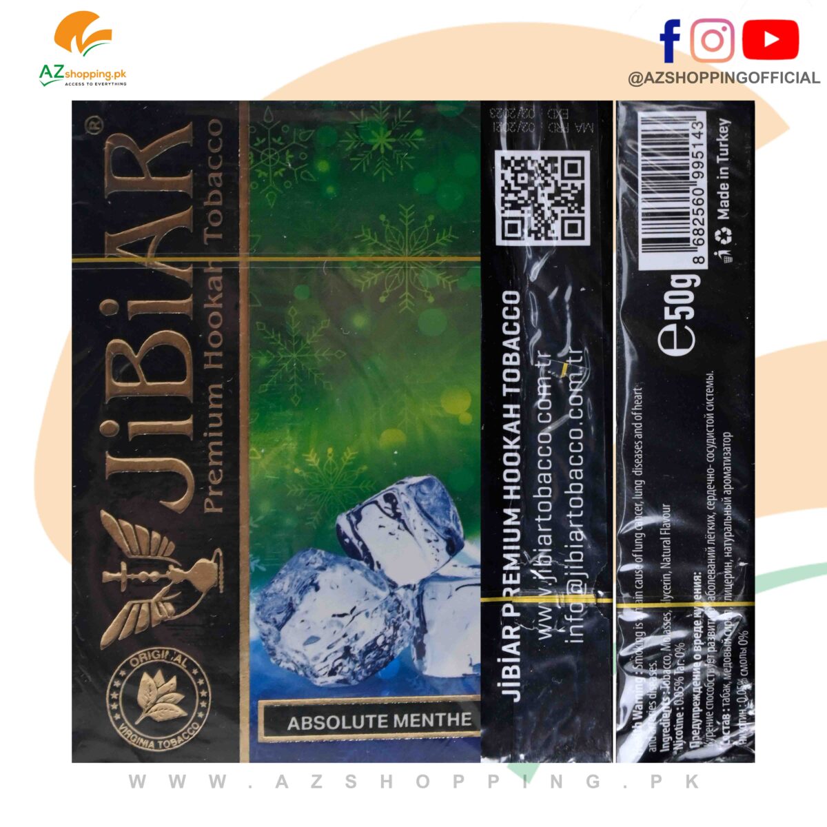 Jibiar Tobacco – Premium Hookah Tobacco Shisha Flavor – 50 gram